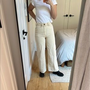 off white wide leg cords